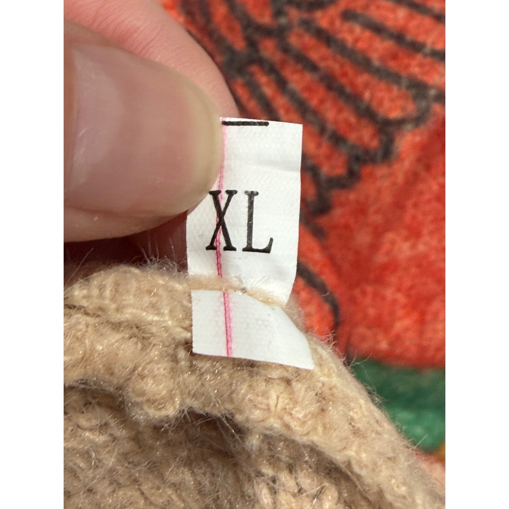Oversized Graphic Wool Blend Sweater XL Fish Nature Art To Wear Eclectic Artsy - Picture 6 of 14